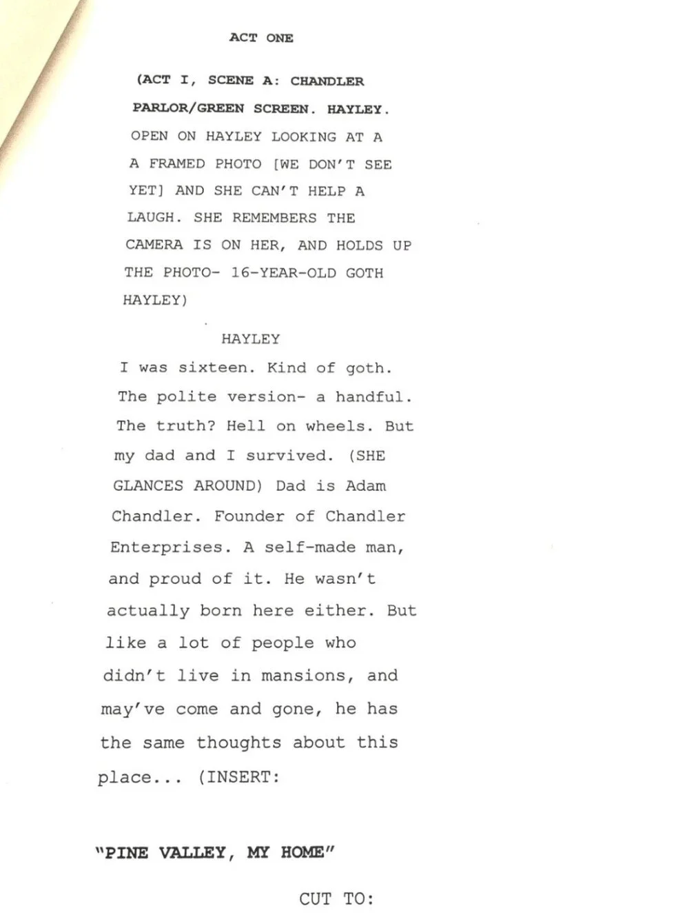 Original ALL MY CHILDREN Autographed Soap Opera Script, RARE!